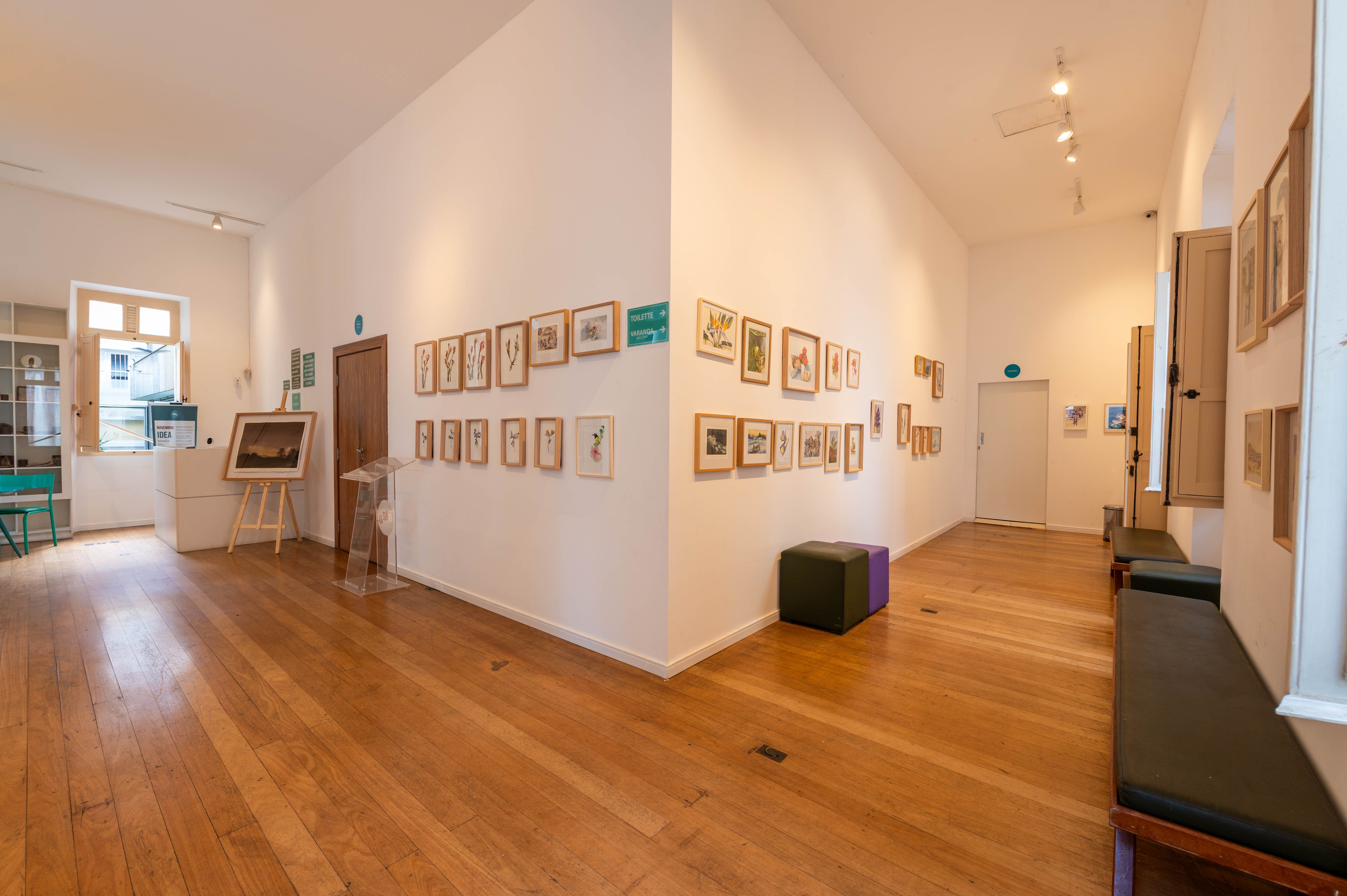 Galeria - espaço expositivo com obras na parede